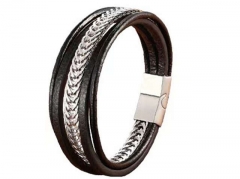 HY Wholesale Leather Bracelets Jewelry Popular Leather Bracelets-HY0130B428