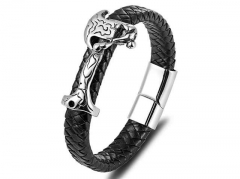 HY Wholesale Leather Bracelets Jewelry Popular Leather Bracelets-HY0135B103