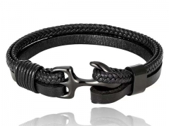 HY Wholesale Leather Bracelets Jewelry Popular Leather Bracelets-HY0136B217