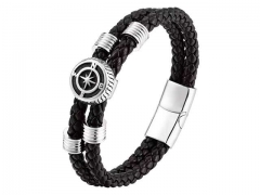 HY Wholesale Leather Bracelets Jewelry Popular Leather Bracelets-HY0133B183