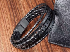 HY Wholesale Leather Bracelets Jewelry Popular Leather Bracelets-HY0133B157