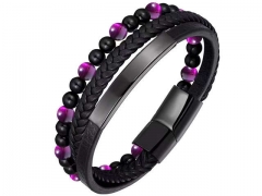 HY Wholesale Leather Bracelets Jewelry Popular Leather Bracelets-HY0136B112