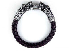 HY Wholesale Leather Bracelets Jewelry Popular Leather Bracelets-HY0041B013