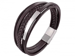 HY Wholesale Leather Bracelets Jewelry Popular Leather Bracelets-HY0136B186