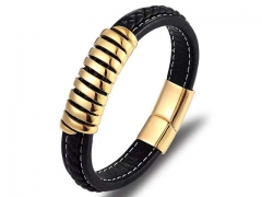 HY Wholesale Leather Bracelets Jewelry Popular Leather Bracelets-HY0130B157