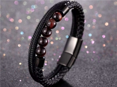 HY Wholesale Leather Bracelets Jewelry Popular Leather Bracelets-HY0137B141