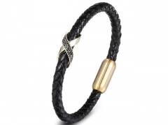 HY Wholesale Leather Bracelets Jewelry Popular Leather Bracelets-HY0130B296