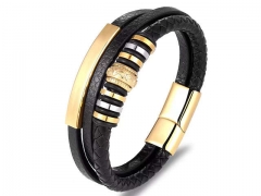 HY Wholesale Leather Bracelets Jewelry Popular Leather Bracelets-HY0130B353