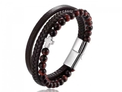 HY Wholesale Leather Bracelets Jewelry Popular Leather Bracelets-HY0136B197