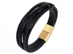HY Wholesale Leather Bracelets Jewelry Popular Leather Bracelets-HY0136B179