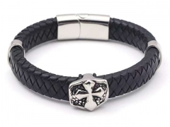 HY Wholesale Leather Bracelets Jewelry Popular Leather Bracelets-HY0137B007