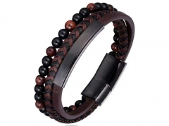 HY Wholesale Leather Bracelets Jewelry Popular Leather Bracelets-HY0136B096
