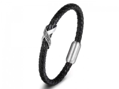 HY Wholesale Leather Bracelets Jewelry Popular Leather Bracelets-HY0130B031