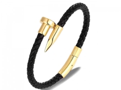 HY Wholesale Leather Bracelets Jewelry Popular Leather Bracelets-HY0120B235