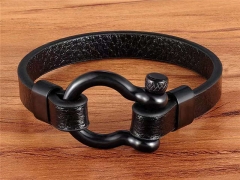 HY Wholesale Leather Bracelets Jewelry Popular Leather Bracelets-HY0130B085