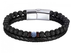 HY Wholesale Leather Bracelets Jewelry Popular Leather Bracelets-HY0136B146