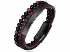HY Wholesale Leather Bracelets Jewelry Popular Leather Bracelets-HY0136B073