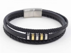 HY Wholesale Leather Bracelets Jewelry Popular Leather Bracelets-HY0129B183