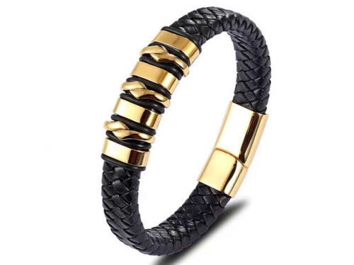 HY Wholesale Leather Bracelets Jewelry Popular Leather Bracelets-HY0130B236