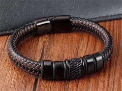 HY Wholesale Leather Bracelets Jewelry Popular Leather Bracelets-HY0133B105