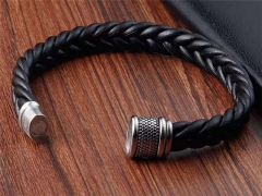 HY Wholesale Leather Bracelets Jewelry Popular Leather Bracelets-HY0133B203