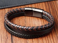 HY Wholesale Leather Bracelets Jewelry Popular Leather Bracelets-HY0133B038