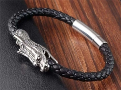 HY Wholesale Leather Bracelets Jewelry Popular Leather Bracelets-HY0133B158