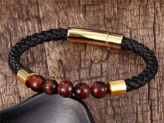 HY Wholesale Leather Bracelets Jewelry Popular Leather Bracelets-HY0137B033