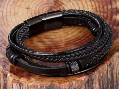 HY Wholesale Leather Bracelets Jewelry Popular Leather Bracelets-HY0137B040