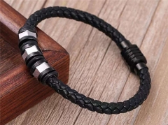 HY Wholesale Leather Bracelets Jewelry Popular Leather Bracelets-HY0137B110