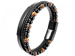 HY Wholesale Leather Bracelets Jewelry Popular Leather Bracelets-HY0133B041