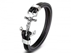 HY Wholesale Leather Bracelets Jewelry Popular Leather Bracelets-HY0130B455