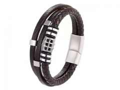 HY Wholesale Leather Bracelets Jewelry Popular Leather Bracelets-HY0130B408