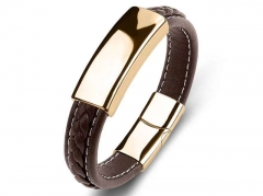 HY Wholesale Leather Bracelets Jewelry Popular Leather Bracelets-HY0134B309
