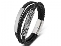 HY Wholesale Leather Bracelets Jewelry Popular Leather Bracelets-HY0134B651