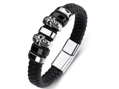 HY Wholesale Leather Bracelets Jewelry Popular Leather Bracelets-HY0134B369