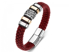 HY Wholesale Leather Bracelets Jewelry Popular Leather Bracelets-HY0134B226