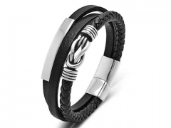 HY Wholesale Leather Bracelets Jewelry Popular Leather Bracelets-HY0134B083