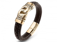 HY Wholesale Leather Bracelets Jewelry Popular Leather Bracelets-HY0134B281