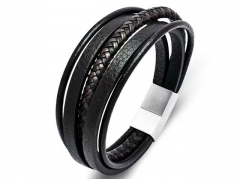 HY Wholesale Leather Bracelets Jewelry Popular Leather Bracelets-HY0134B078