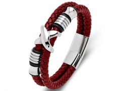 HY Wholesale Leather Bracelets Jewelry Popular Leather Bracelets-HY0134B054