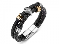 HY Wholesale Leather Bracelets Jewelry Popular Leather Bracelets-HY0134B542