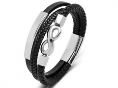 HY Wholesale Leather Bracelets Jewelry Popular Leather Bracelets-HY0134B303