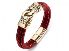 HY Wholesale Leather Bracelets Jewelry Popular Leather Bracelets-HY0134B282