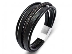 HY Wholesale Leather Bracelets Jewelry Popular Leather Bracelets-HY0134B856