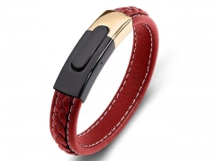 HY Wholesale Leather Bracelets Jewelry Popular Leather Bracelets-HY0134B373