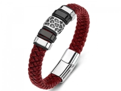 HY Wholesale Leather Bracelets Jewelry Popular Leather Bracelets-HY0134B227