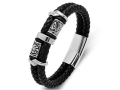 HY Wholesale Leather Bracelets Jewelry Popular Leather Bracelets-HY0134B356