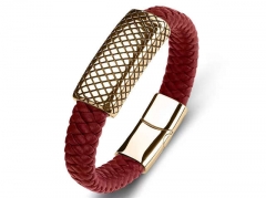 HY Wholesale Leather Bracelets Jewelry Popular Leather Bracelets-HY0134B240