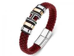 HY Wholesale Leather Bracelets Jewelry Popular Leather Bracelets-HY0134B720